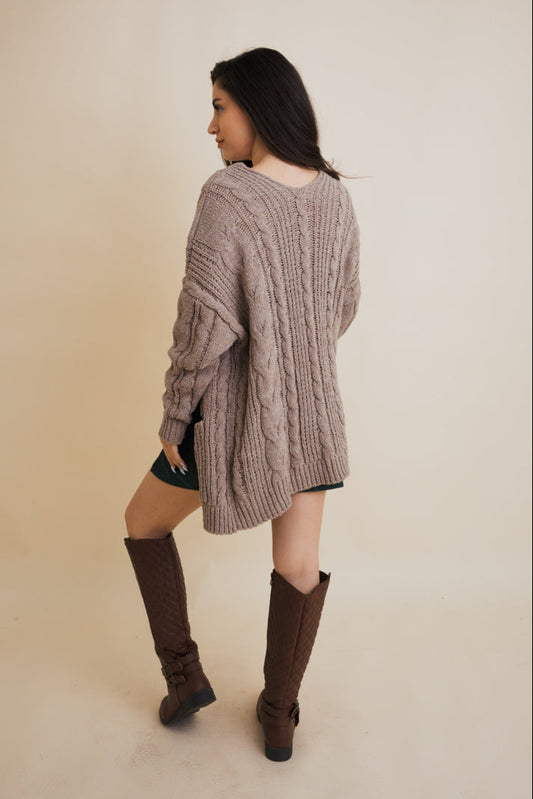 Classic Snuggle Comfort Cable Knit Cardigan - NeoKira Unlimited