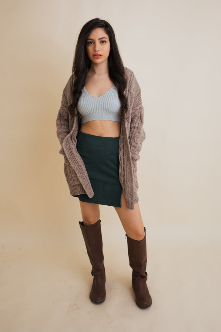 Classic Snuggle Comfort Cable Knit Cardigan - NeoKira Unlimited