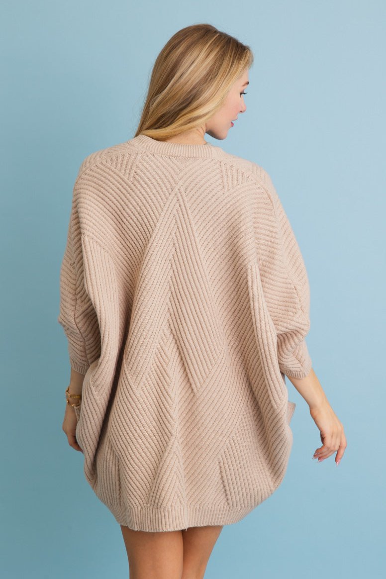 Ribbed Open-Front Knit Cardigan - Easy Layering - NeoKira Unlimited