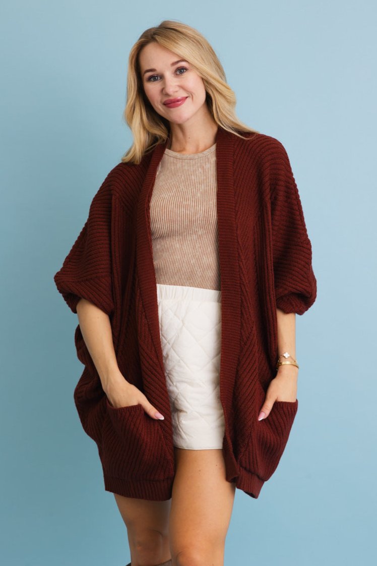 Ribbed Open-Front Knit Cardigan - Easy Layering 🧥 - NeoKira Unlimited