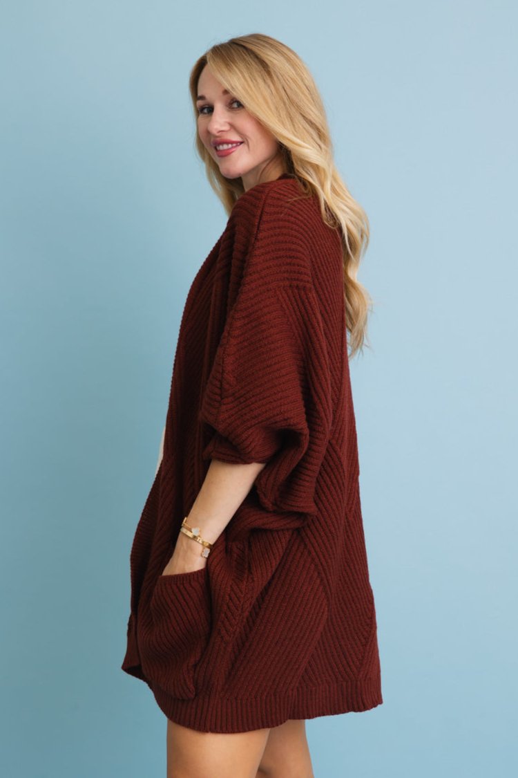 Ribbed Open-Front Knit Cardigan - Easy Layering 🧥 - NeoKira Unlimited
