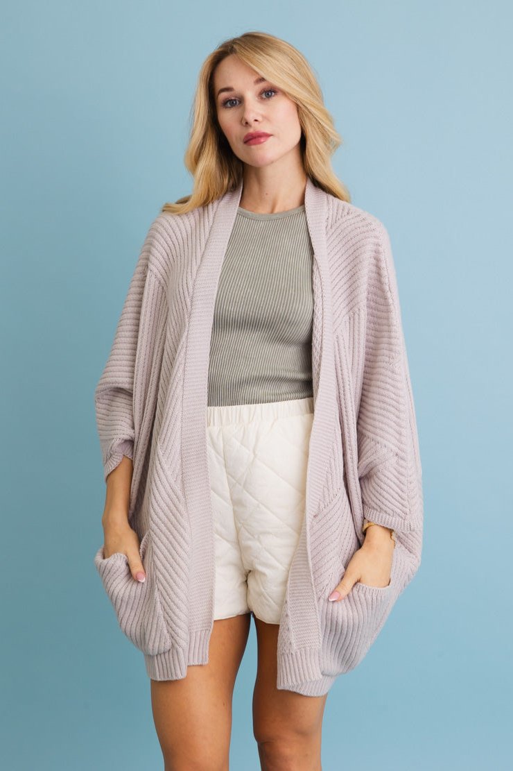Ribbed Open-Front Knit Cardigan - Easy Layering 🧥 - NeoKira Unlimited