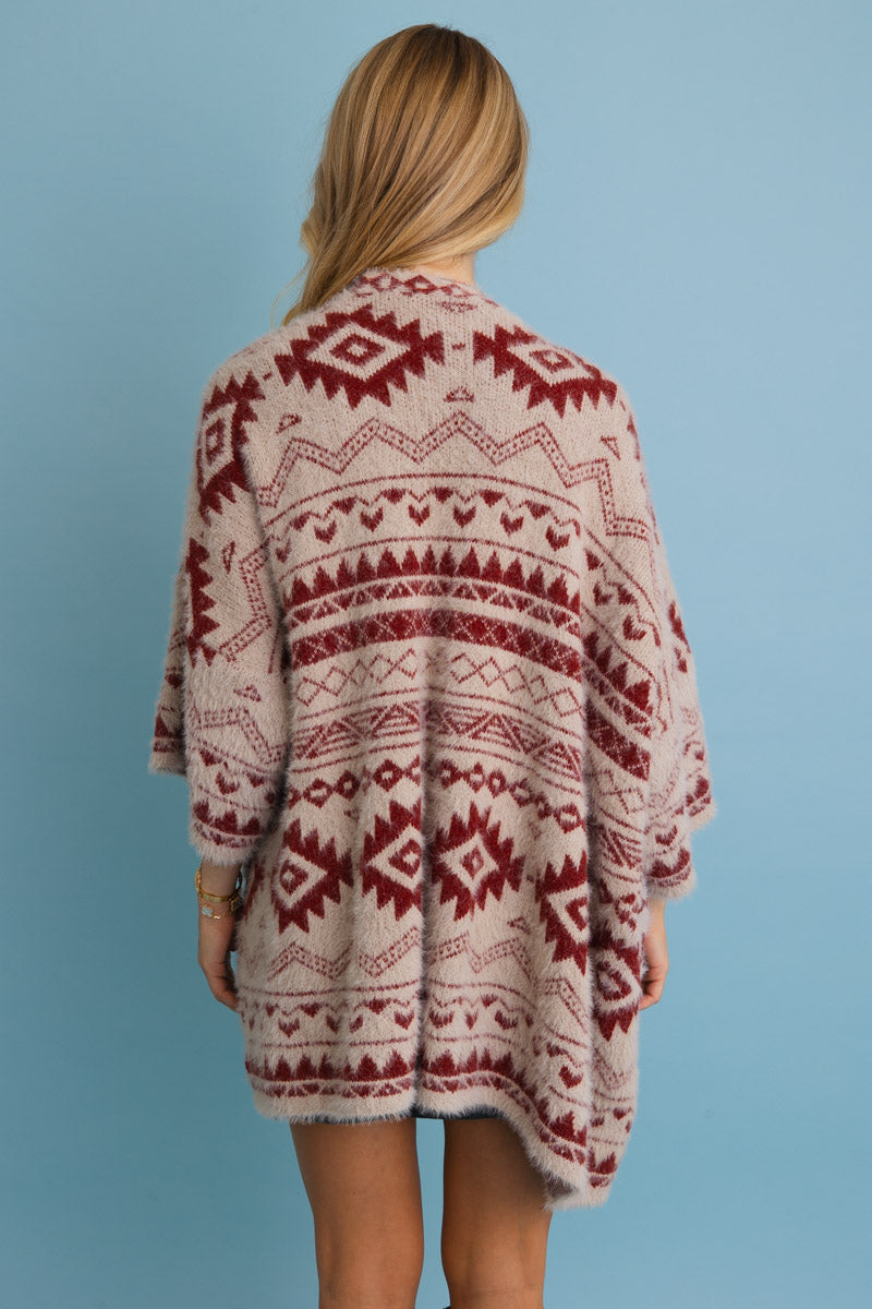 Aztec Soft Knit cardigan with Tribal Print - Western Vibe 🌵 - NeoKira Unlimited