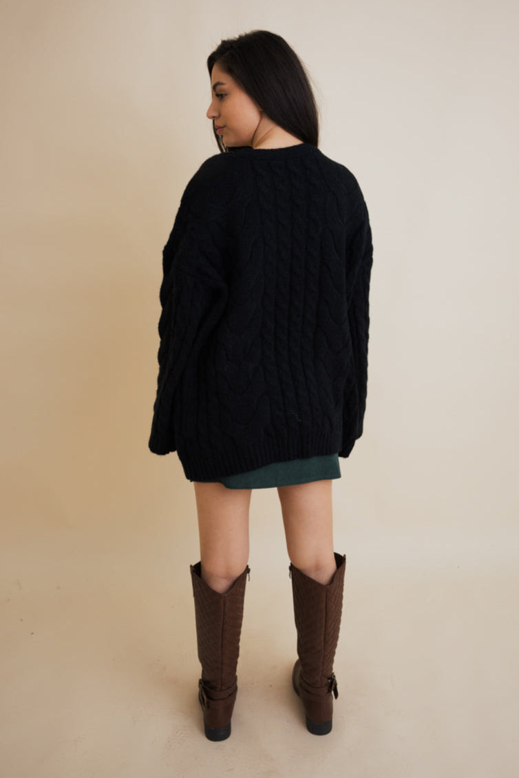 Dreamy Days Cable Knit Open Cardigan - NeoKira Unlimited