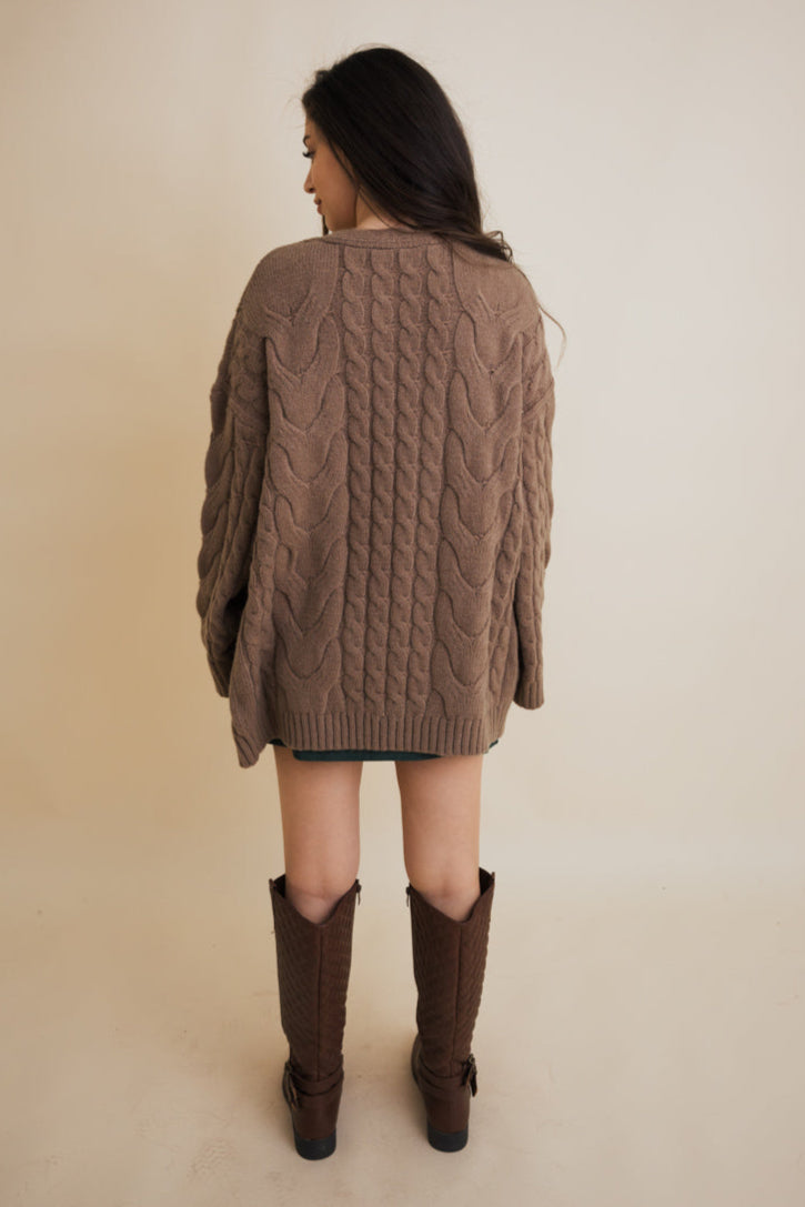 Dreamy Days Cable Knit Open Cardigan - NeoKira Unlimited