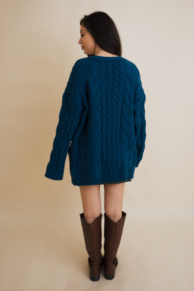 Dreamy Days Cable Knit Open Cardigan - NeoKira Unlimited