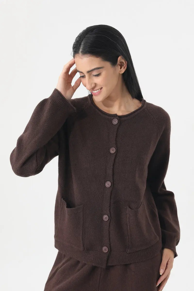 Women Knit Loungewear Set Cardigan Wide Leg Pants 🧶☁️ - NeoKira Unlimited