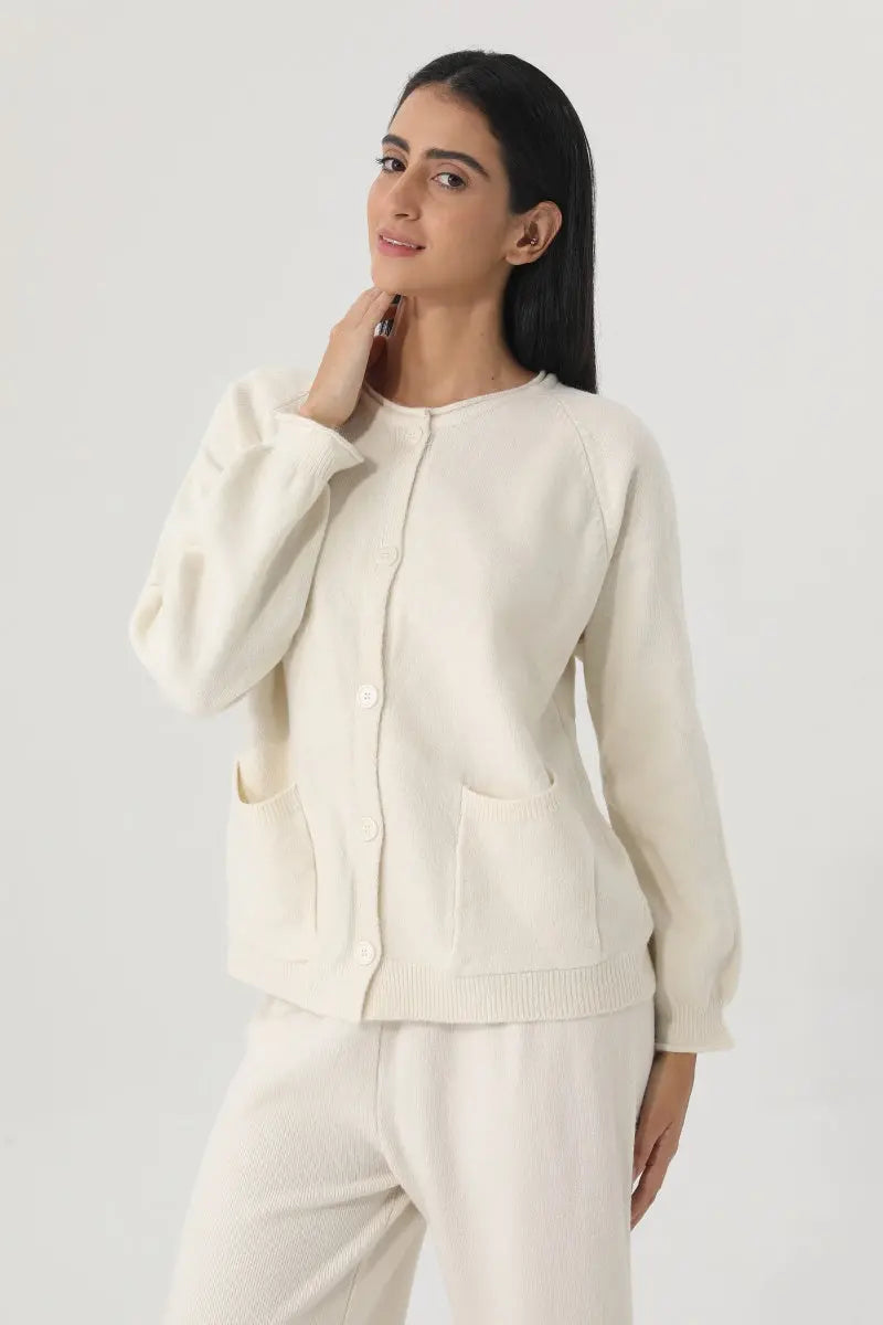 Women Knit Loungewear Set Cardigan Wide Leg Pants 🧶☁️ - NeoKira Unlimited