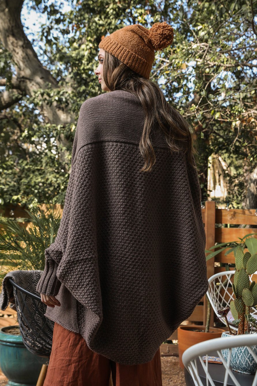Cuddly Bat Sleeve Knit Cardigan - NeoKira Unlimited