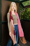 Fusion Twirl Tassel Scarf Scarves Leto Collection Pink  