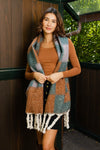 Multi Colored Checkered Scarf w/ Tassels - NeoKira Unlimited