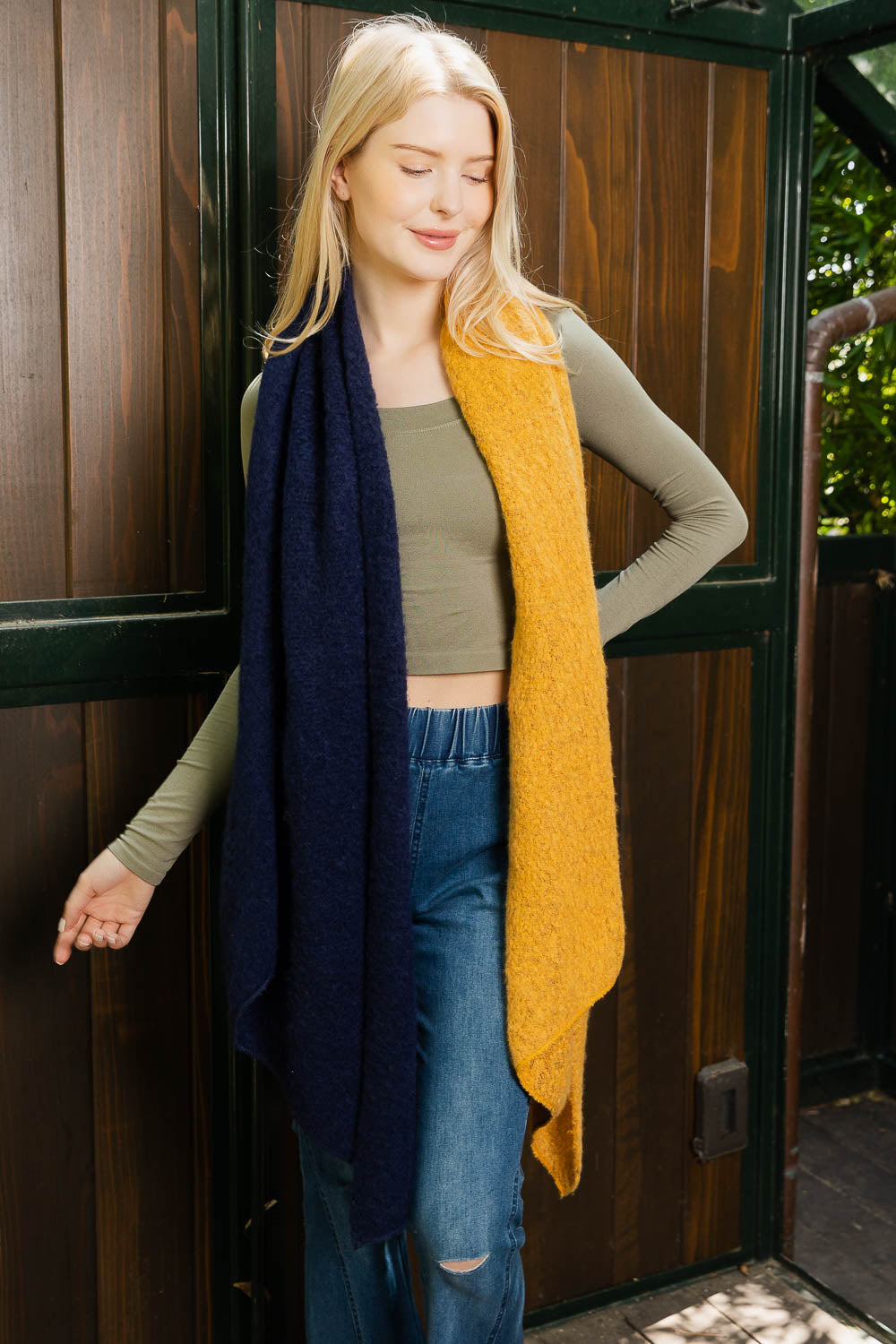 Cozy Double Tone Scarf - NeoKira Unlimited