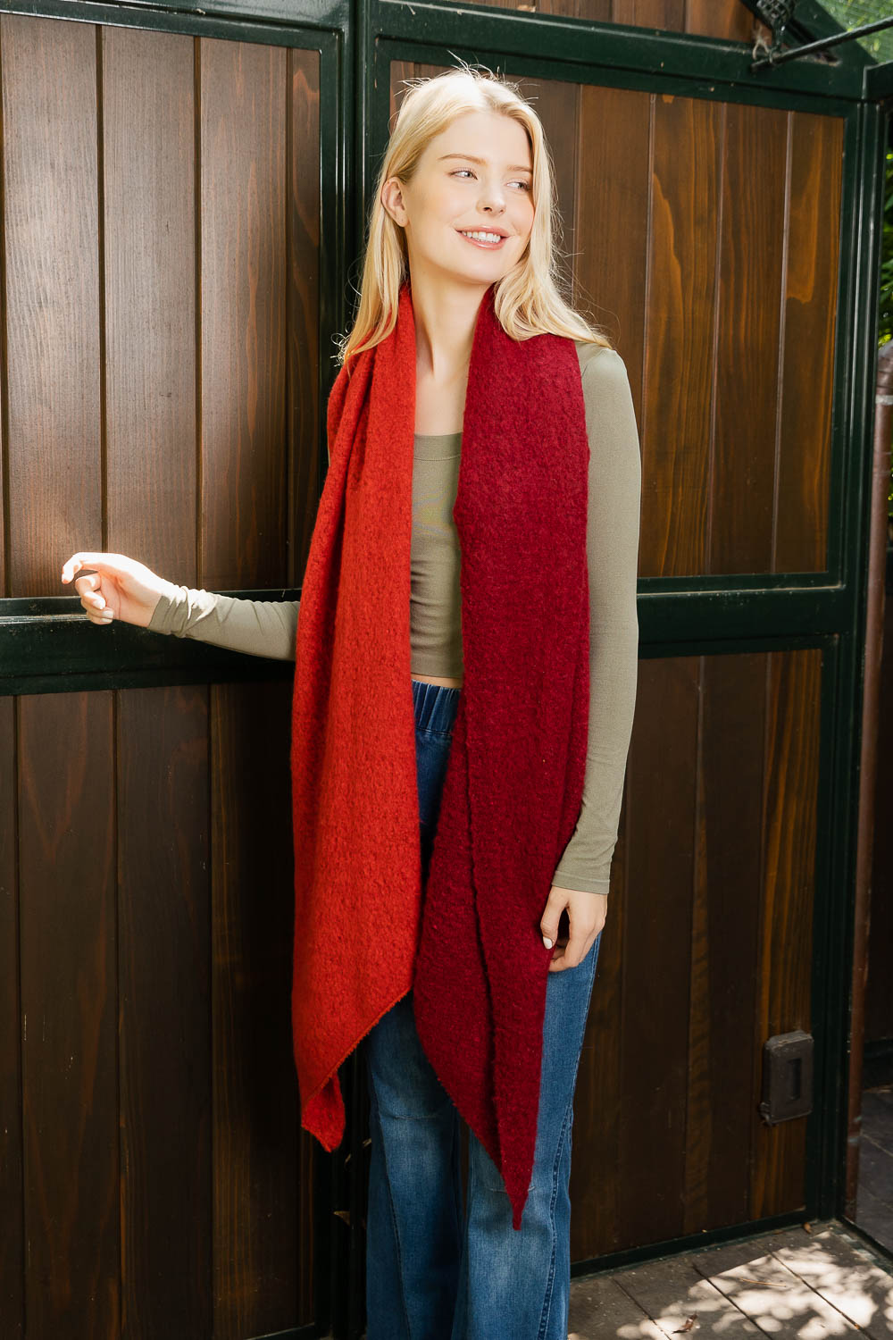 Cozy Double Tone Scarf - NeoKira Unlimited
