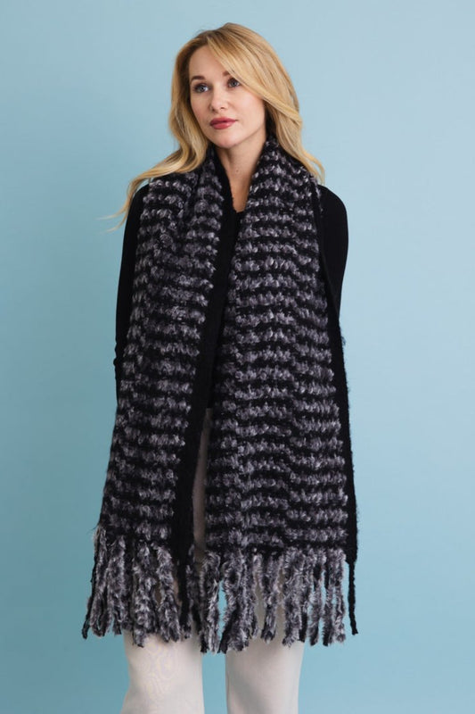 Ultra Soft Chenille Tassel Scarf - NeoKira Unlimited