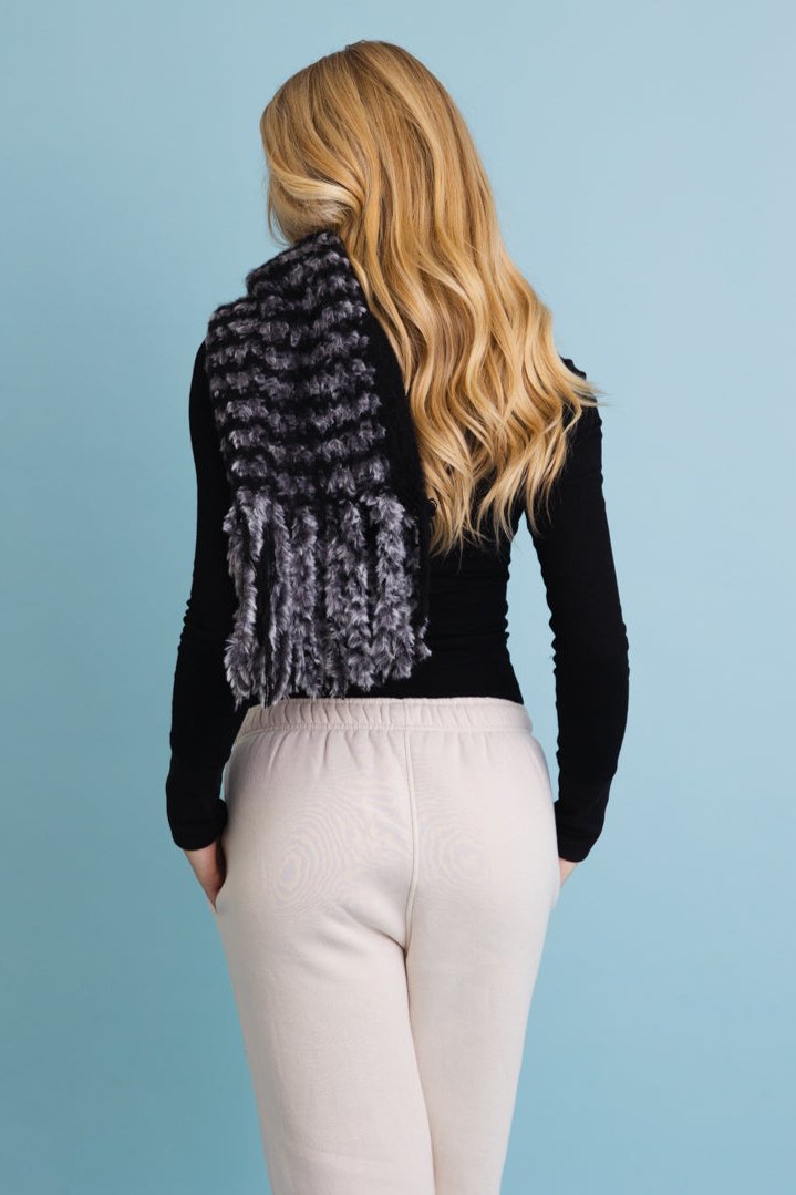 Ultra Soft Chenille Tassel Scarf