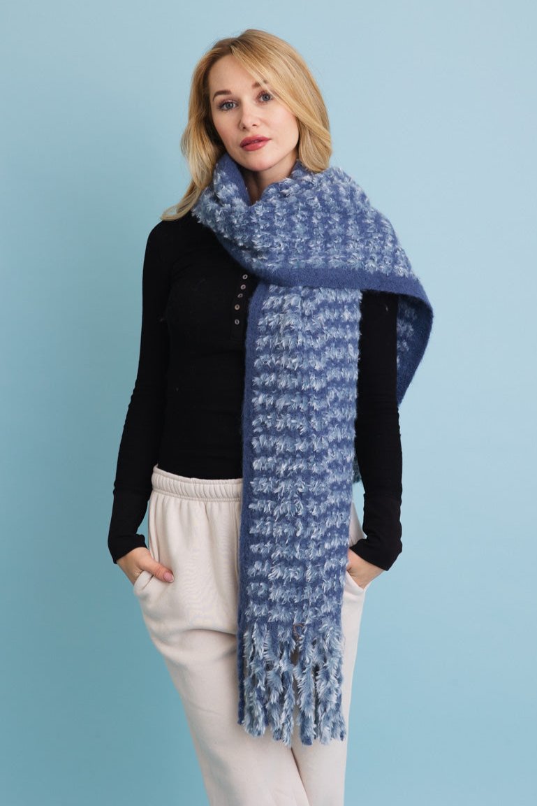 Ultra Soft Chenille Tassel Scarf - NeoKira Unlimited