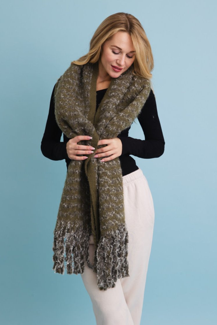 Ultra Soft Chenille Tassel Scarf - NeoKira Unlimited