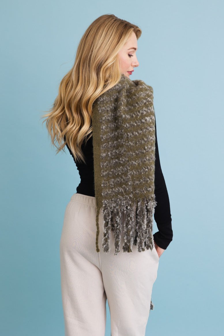 Ultra Soft Chenille Tassel Scarf - NeoKira Unlimited