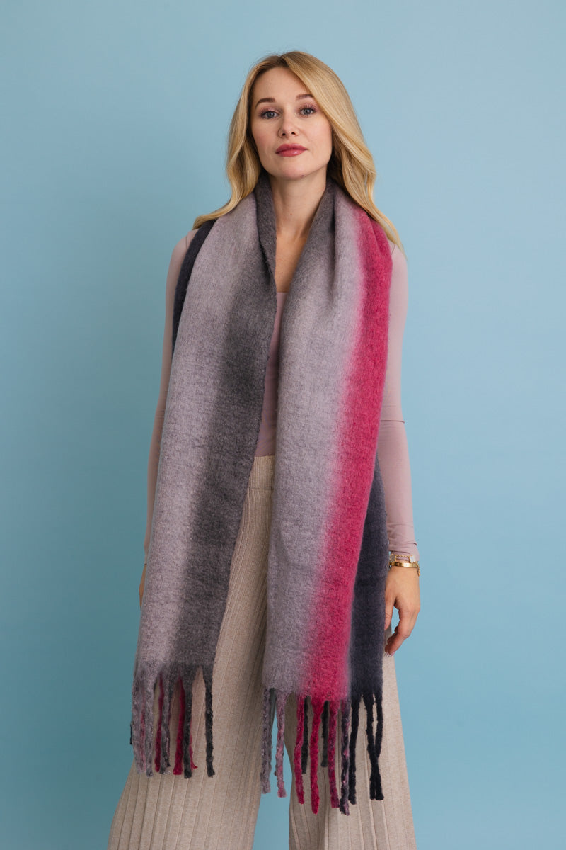 Ombre Dream Luxe Fringe Blanket Scarf - NeoKira Unlimited
