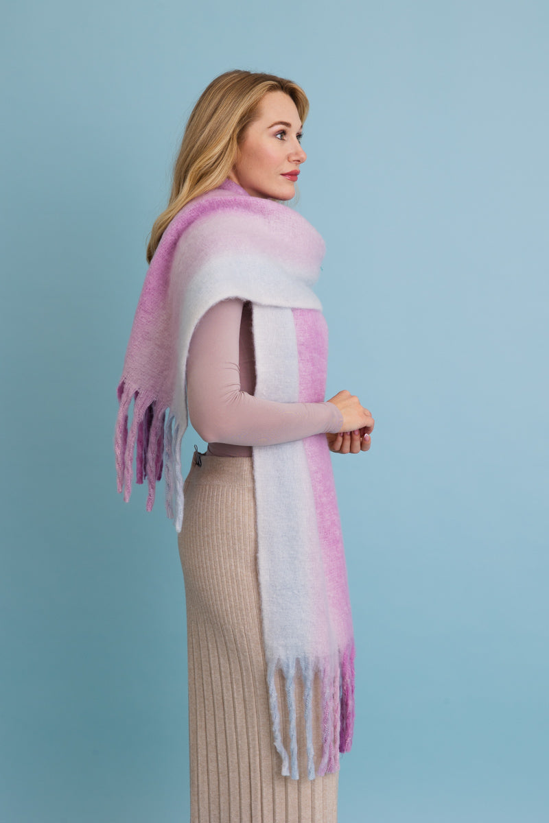 Ombre Dream Luxe Fringe Blanket Scarf - NeoKira Unlimited