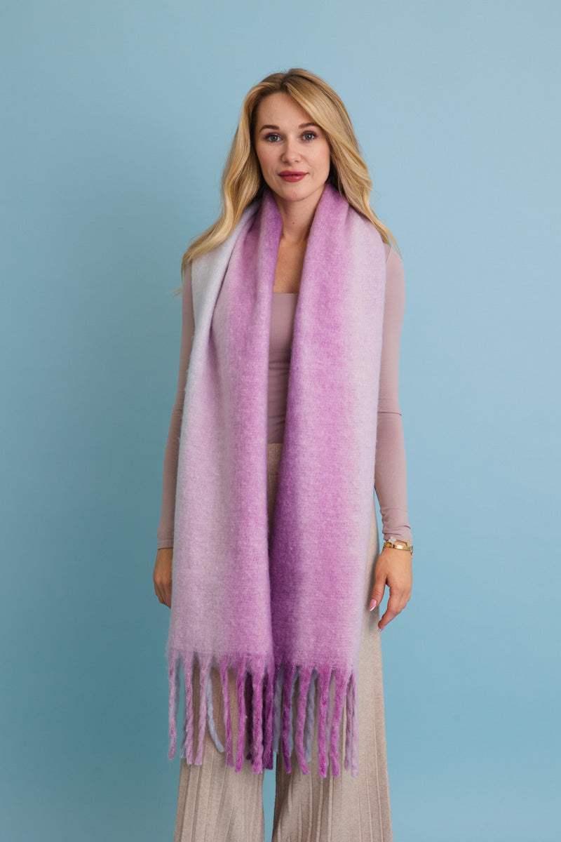 Ombre Dream Luxe Fringe Blanket Scarf - NeoKira Unlimited