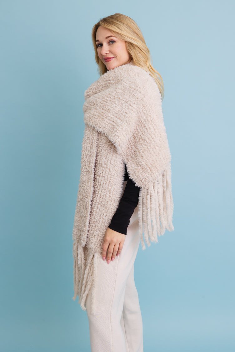 Ultra Soft Boucle Fringe Blanket Scarf - NeoKira Unlimited