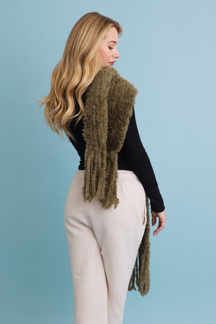 Ultra Soft Boucle Fringe Blanket Scarf - NeoKira Unlimited