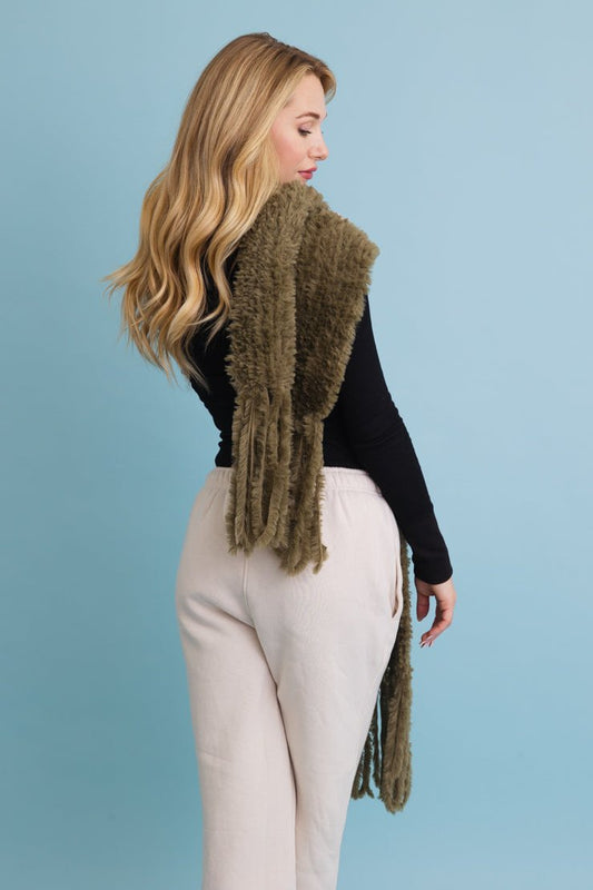 Ultra Soft Boucle Fringe Blanket Scarf - NeoKira Unlimited
