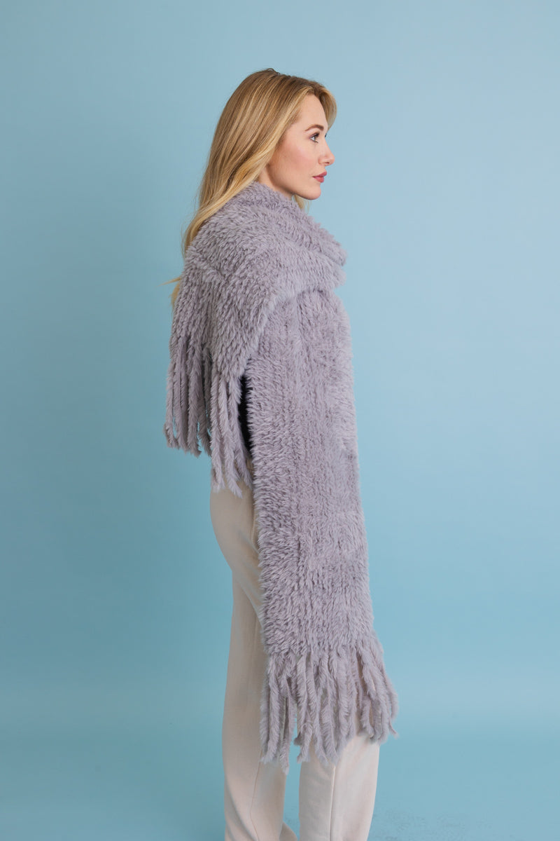 Ultra Soft Boucle Fringe Blanket Scarf - NeoKira Unlimited