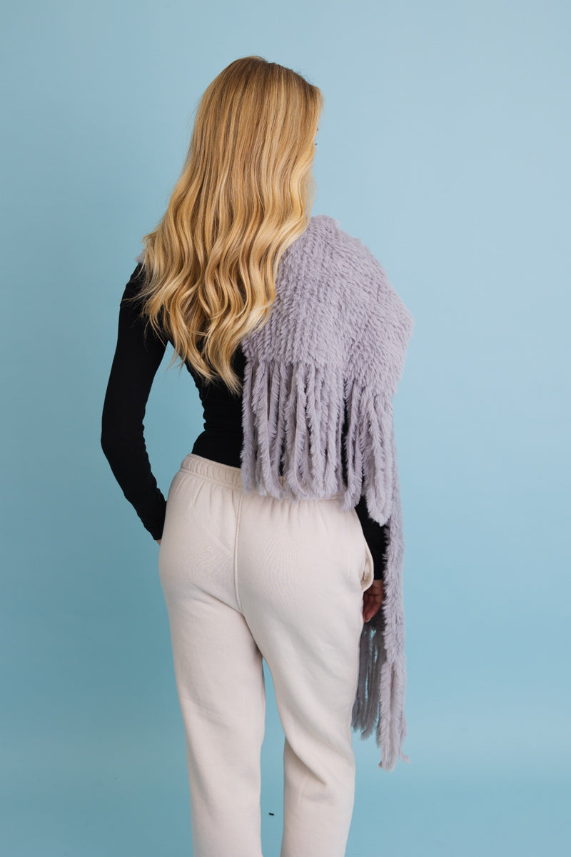 Ultra Soft Boucle Fringe Blanket Scarf - NeoKira Unlimited