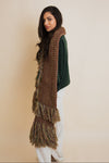 Fluffy Knit Fringe Winter Scarf - NeoKira Unlimited