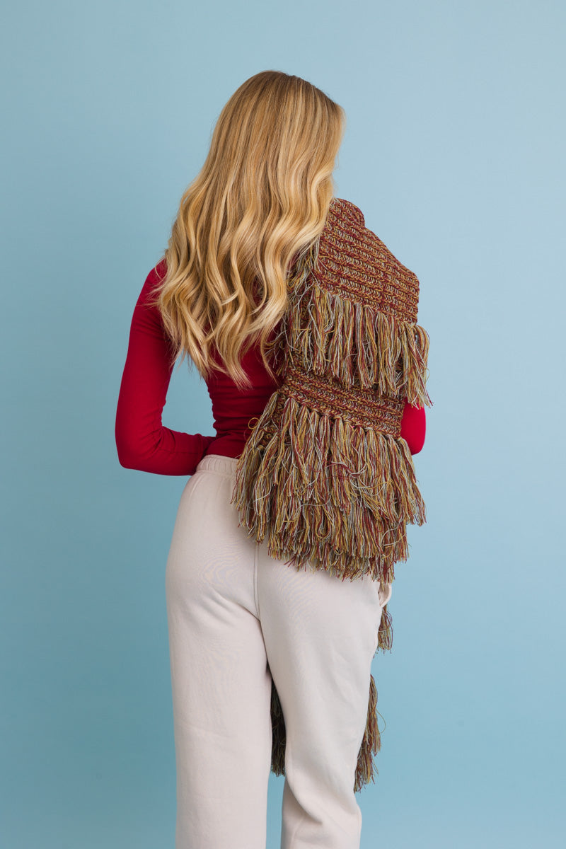 Fun & Fluffy Knit Fringe Winter Scarf - NeoKira Unlimited