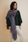 Fluffy Knit Fringe Winter Scarf - NeoKira Unlimited