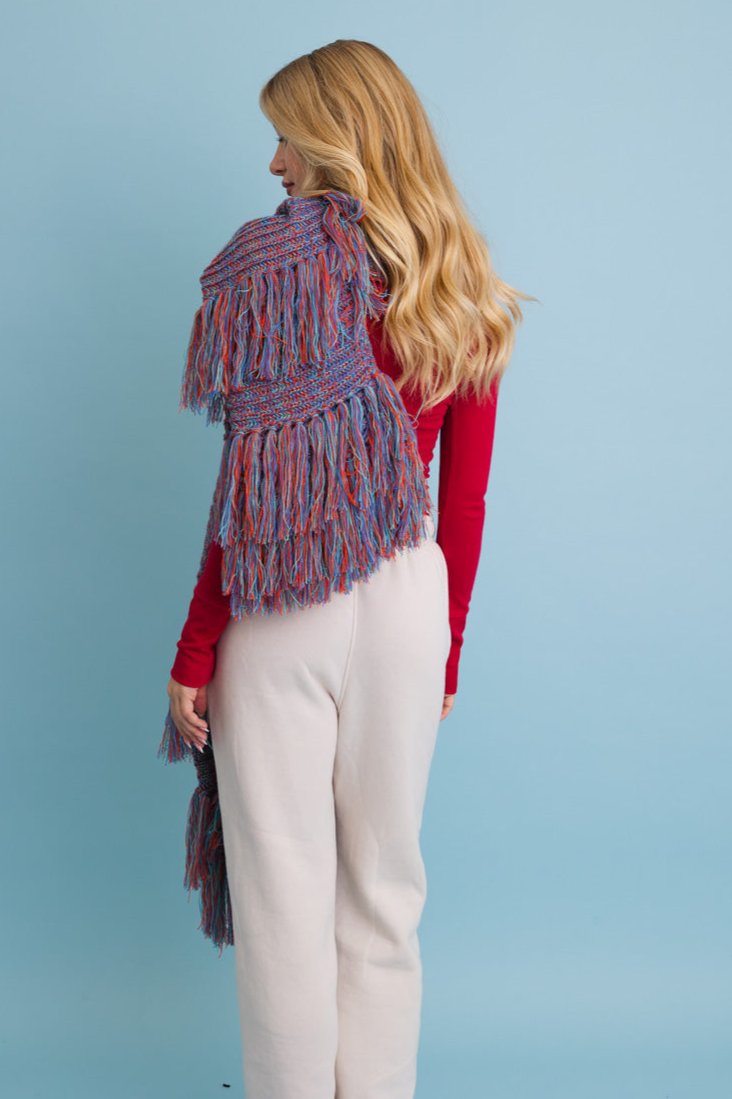 Fun & Fluffy Knit Fringe Winter Scarf - NeoKira Unlimited
