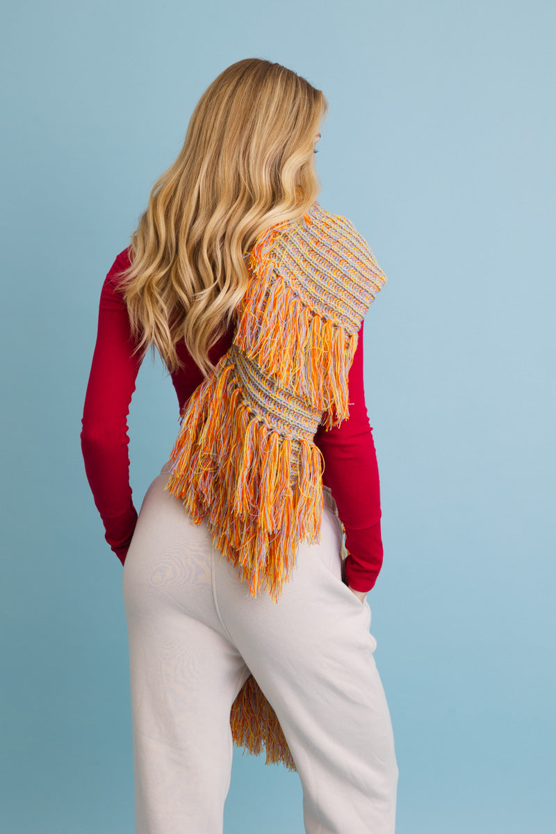 Fun & Fluffy Knit Fringe Winter Scarf - NeoKira Unlimited