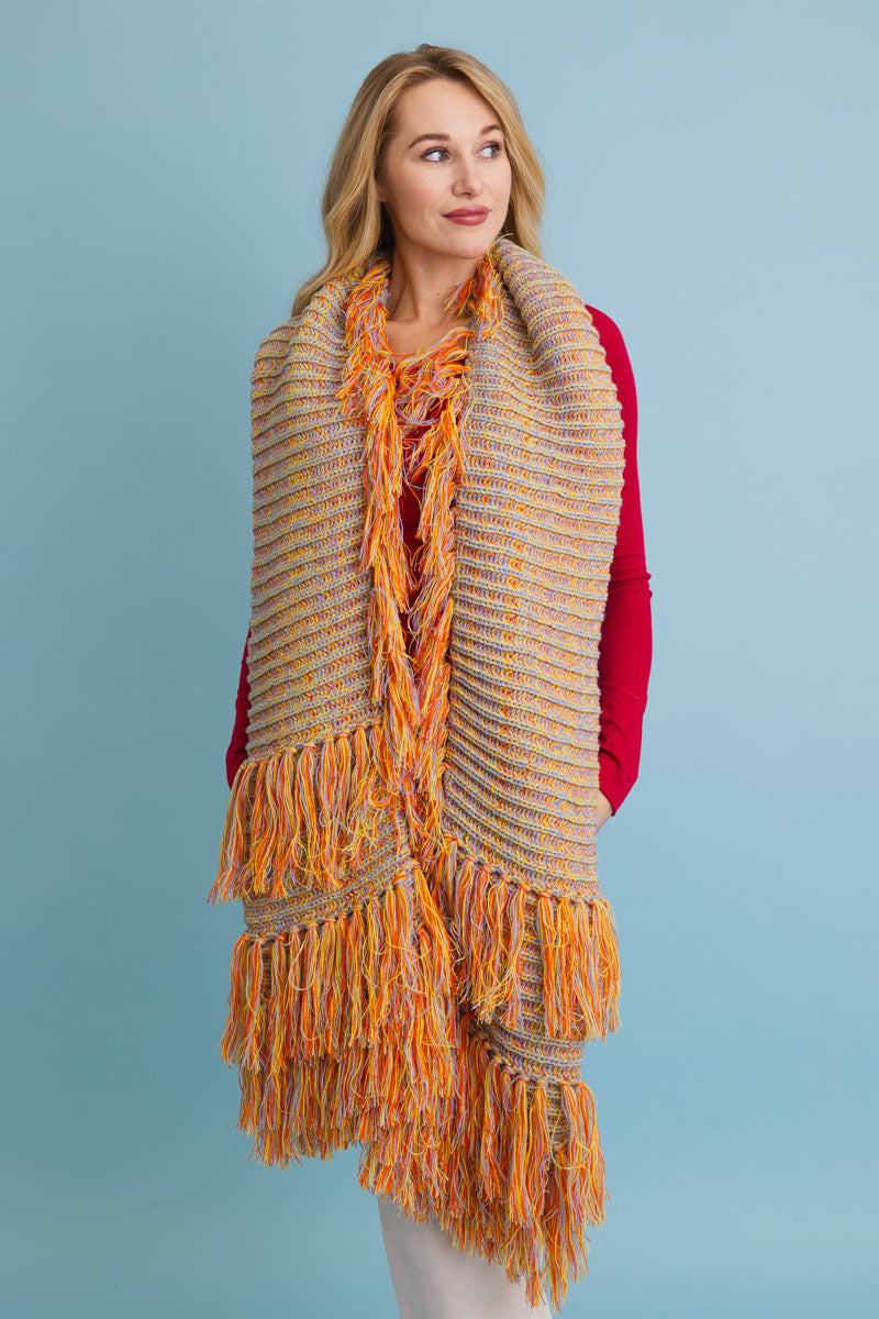 Fun & Fluffy Knit Fringe Winter Scarf - NeoKira Unlimited