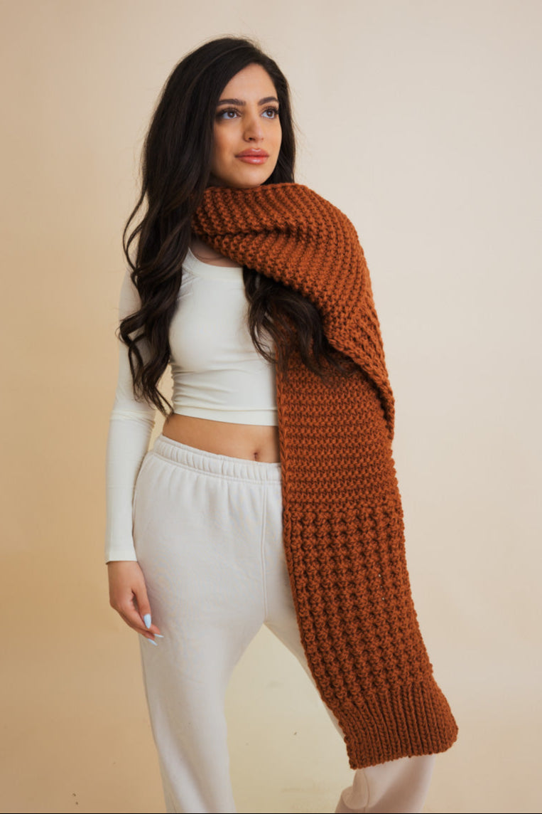 Waffle Weave Cozy Edge Scarf - NeoKira Unlimited