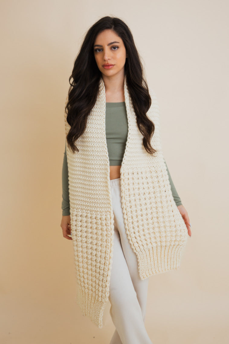 Waffle Weave Cozy Edge Scarf - NeoKira Unlimited