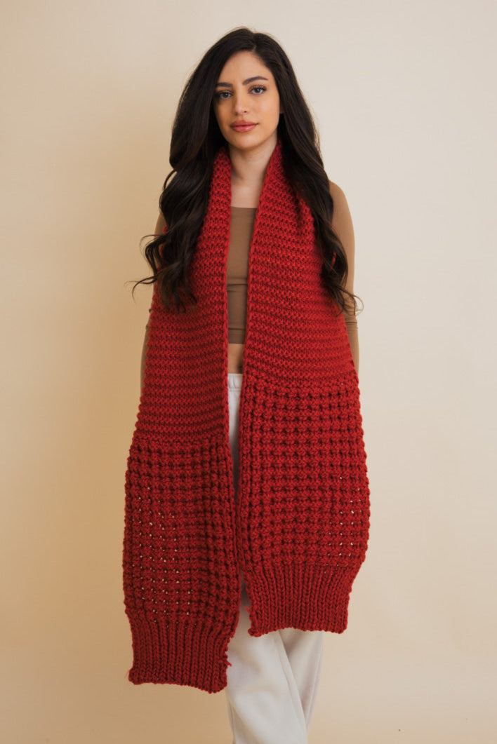Waffle Weave Cozy Edge Scarf - NeoKira Unlimited
