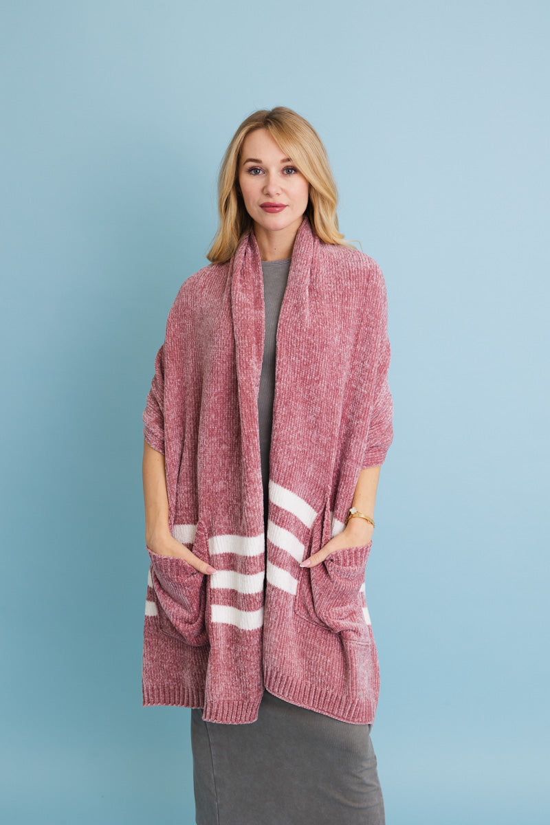 Chenille Pocket Scarf - Soft Comfort with Handy Pockets 🧣 - NeoKira Unlimited