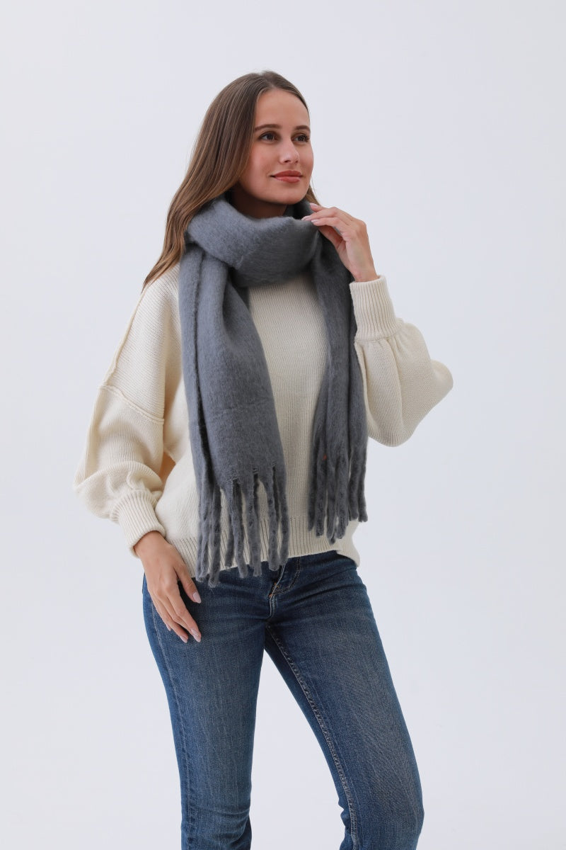 Classic Tassel Knit Scarf – Bestselling Winter Essential - NeoKira Unlimited