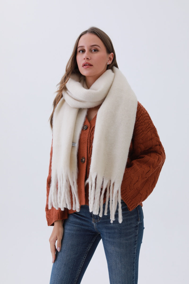 Classic Tassel Knit Scarf – Bestselling Winter Essential - NeoKira Unlimited