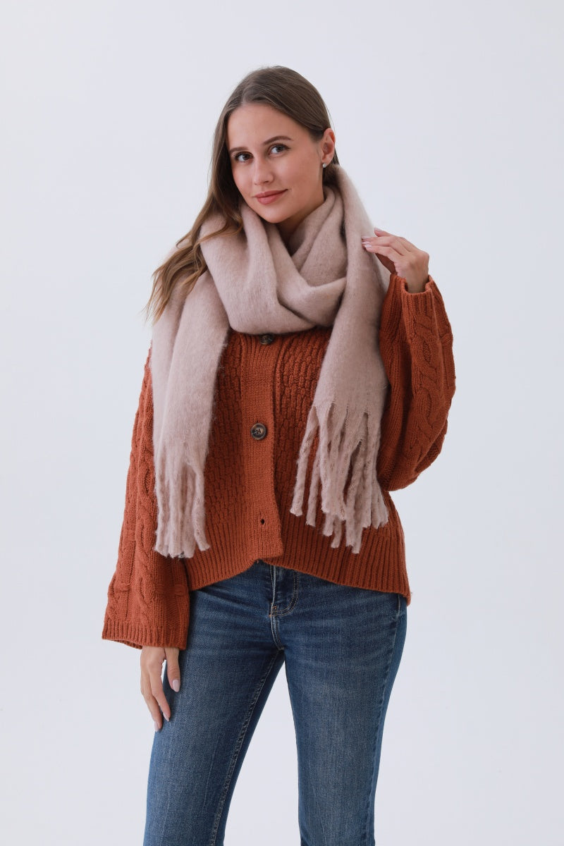 Classic Tassel Knit Scarf – Bestselling Winter Essential - NeoKira Unlimited
