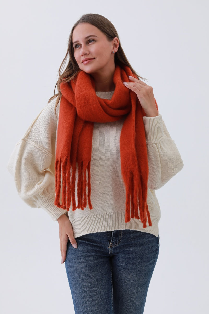 Classic Tassel Knit Scarf – Bestselling Winter Essential - NeoKira Unlimited