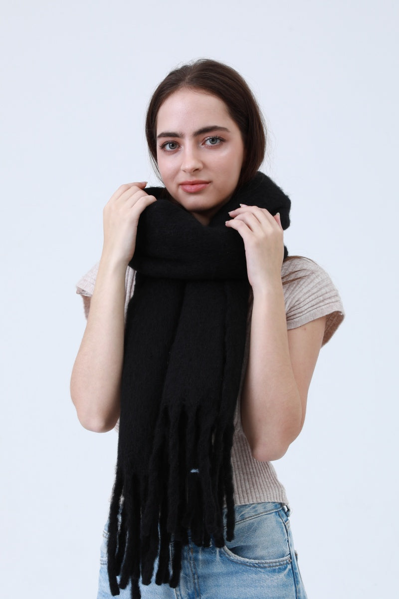 Classic Tassel Knit Scarf – Bestselling Winter Essential - NeoKira Unlimited