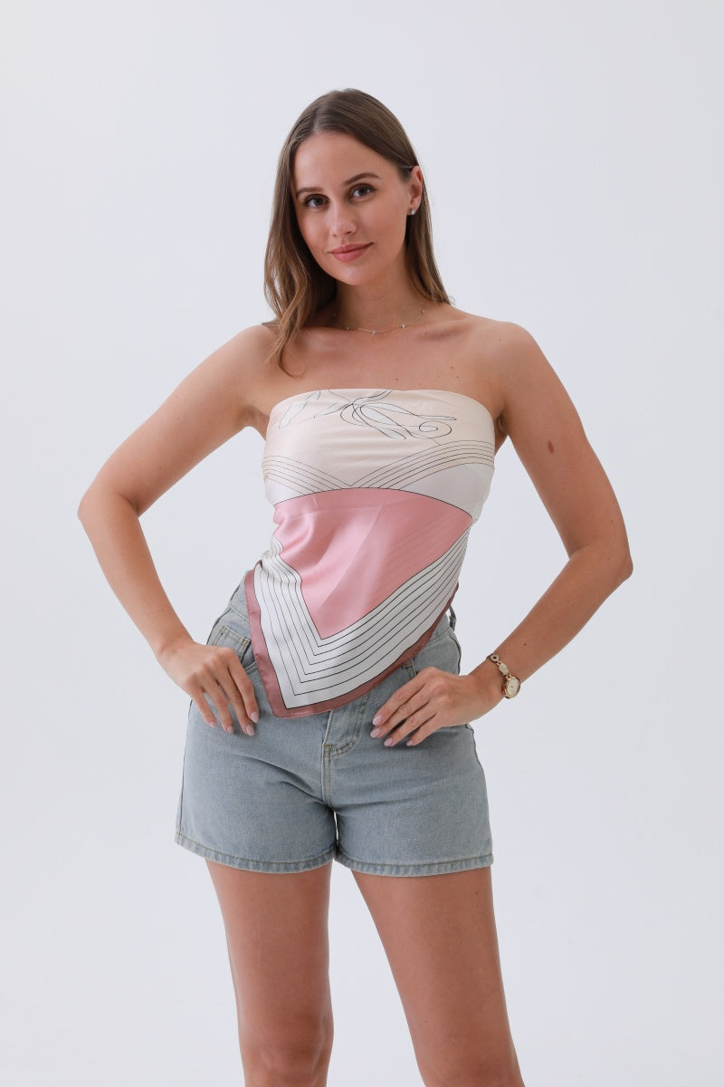 Canyon Rose Bandana – Desert Bloom Silk Scarf🌹🏜️ - NeoKira Unlimited