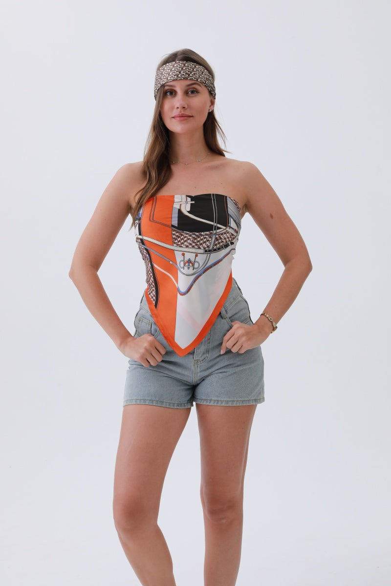 Ruby Retro Bandana – Luxe Silk & Vintage Edge🔴✨ - NeoKira Unlimited