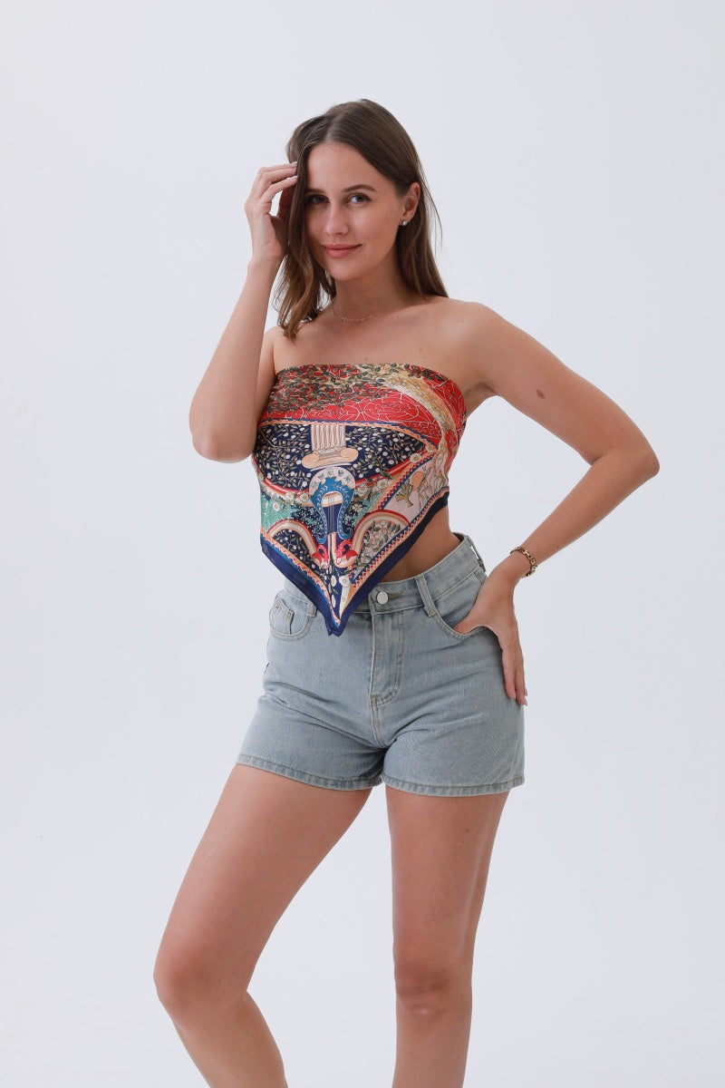 Tree of Life Silk Bandana – Bohemian Wisdom Woven In🌳✨ - NeoKira Unlimited