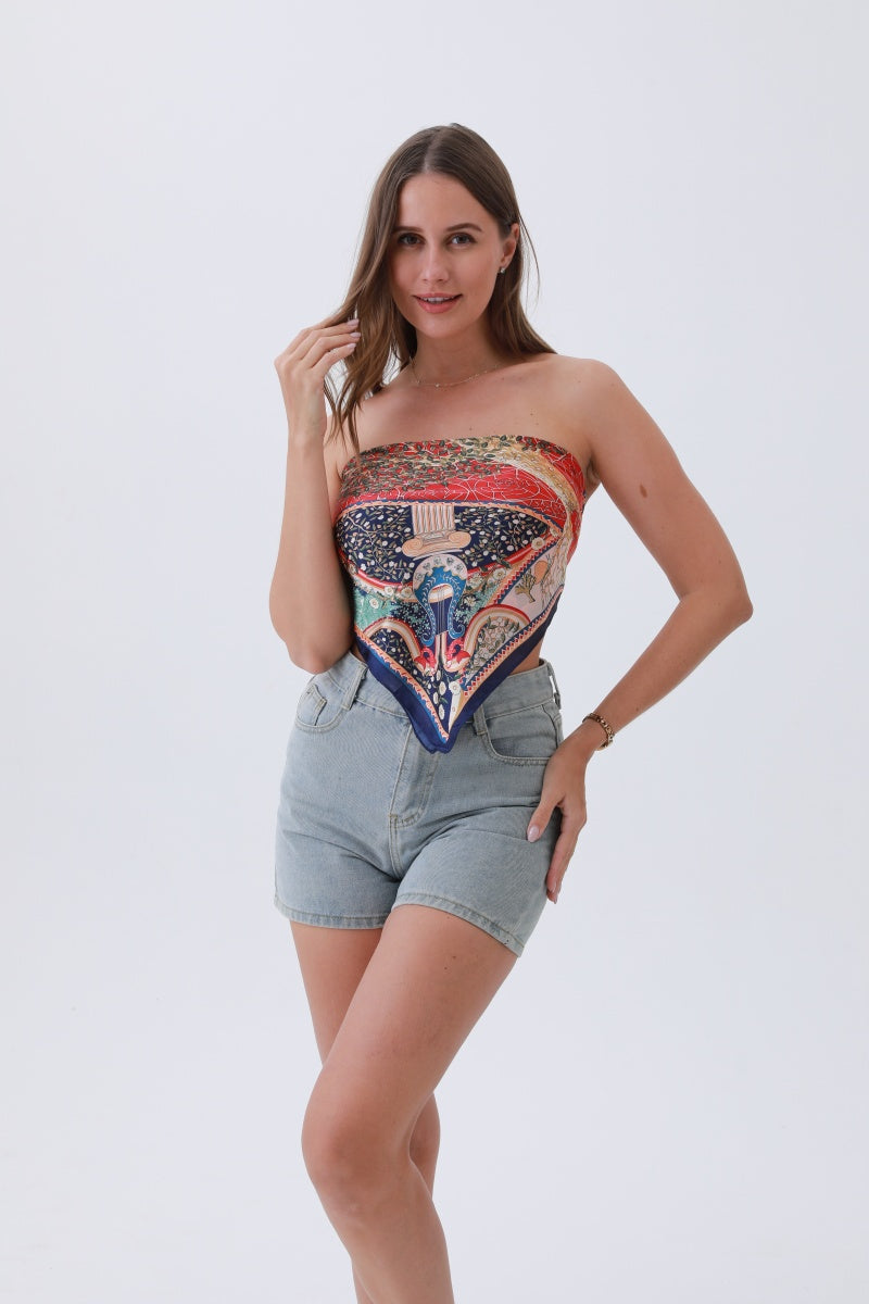 Tree of Life Silk Bandana – Bohemian Wisdom Woven In🌳✨ - NeoKira Unlimited