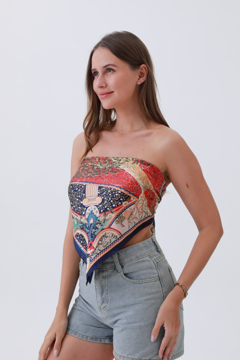 Tree of Life Silk Bandana – Bohemian Wisdom Woven In🌳✨ - NeoKira Unlimited